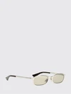 rounded sunglasses in metal and acetate with engraved logo