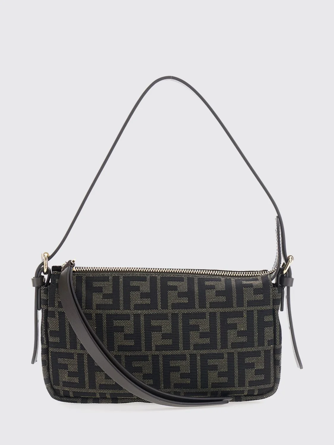 FENDI OS ff zucca monogram technical fabric mini shoulder bag