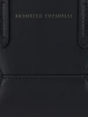 leather mini handbag with double handle and removable strap