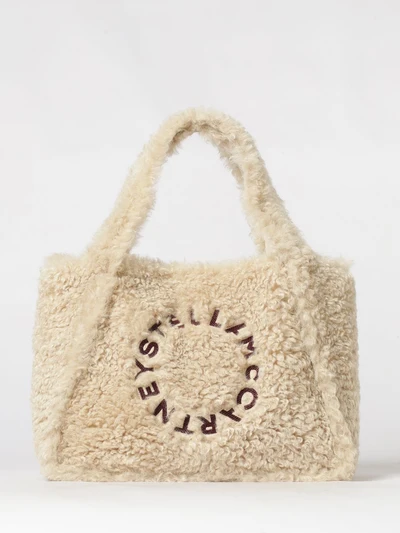 shearling shoulder bag with removable pouch