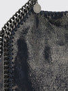 small falabella faux suede handbag with chain trim