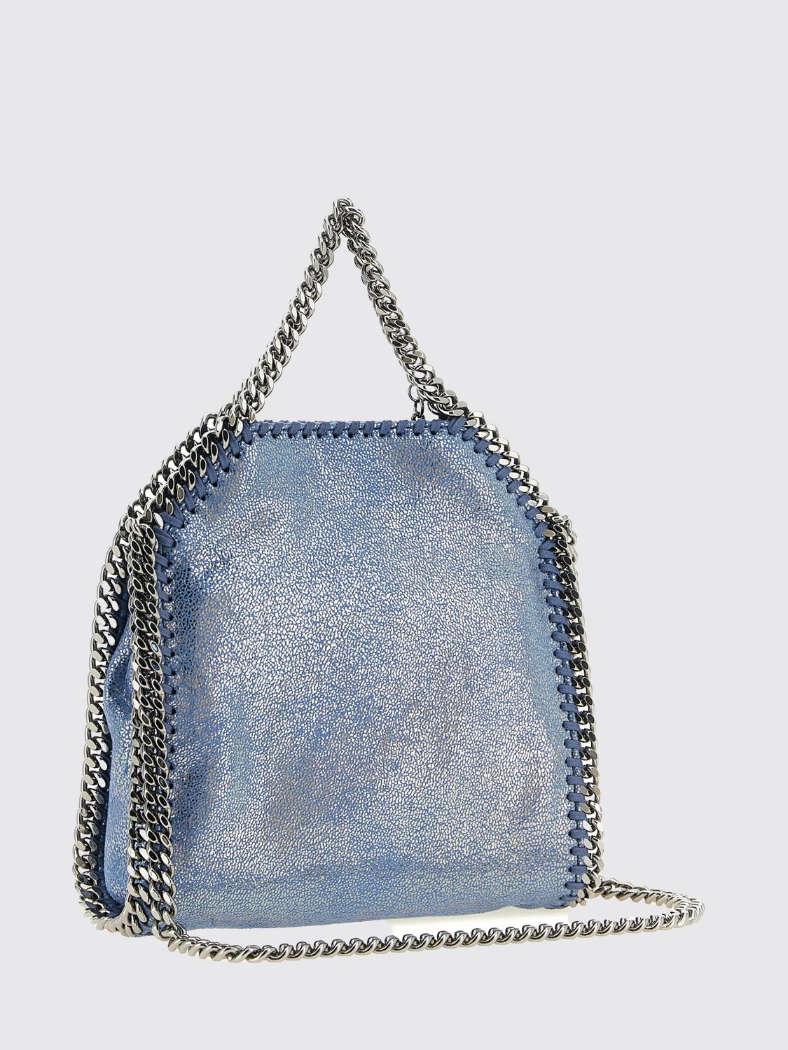 STELLA MCCARTNEY OS falabella mini tote bag with chain trims