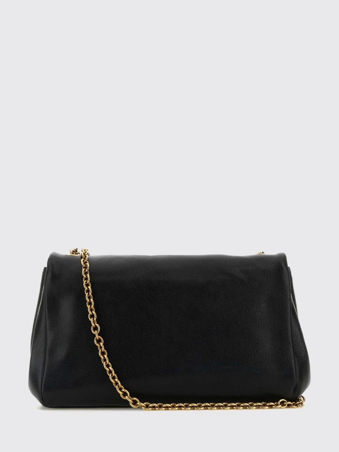 CHLOÉ OS heritage grained leather shoulder bag chloé with metallic mesh handle