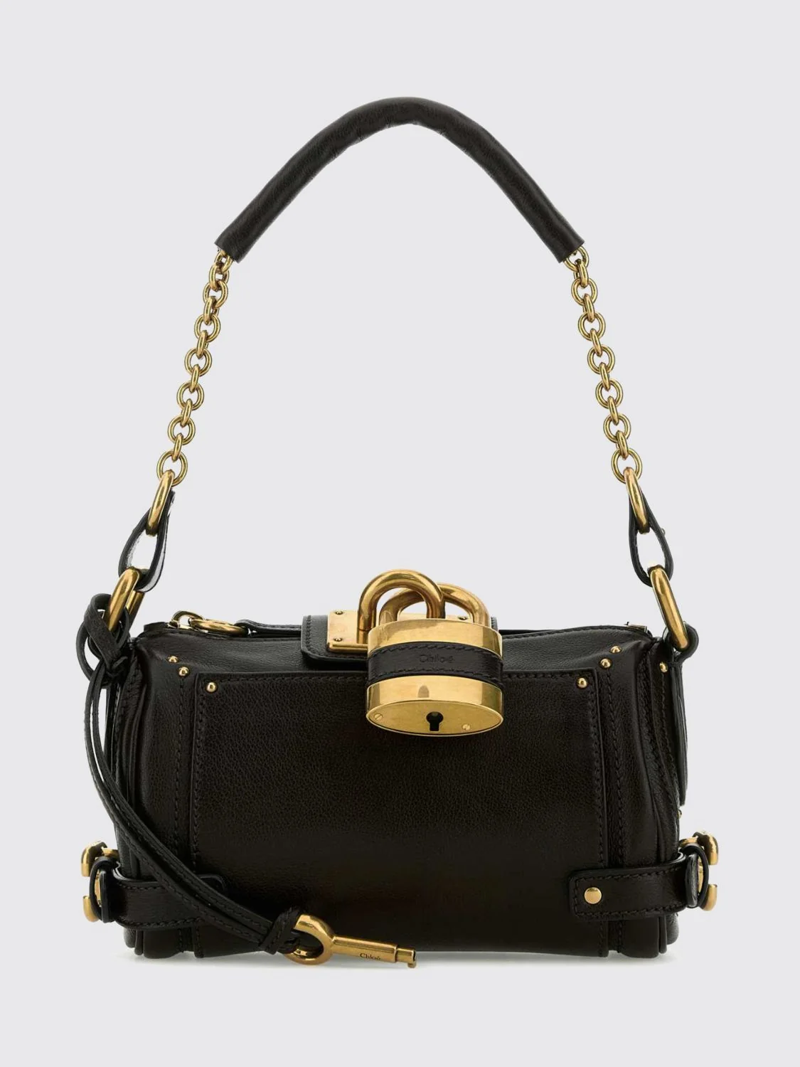 CHLOÉ OS paddington grained leather mini shoulder bag chloé with padlock