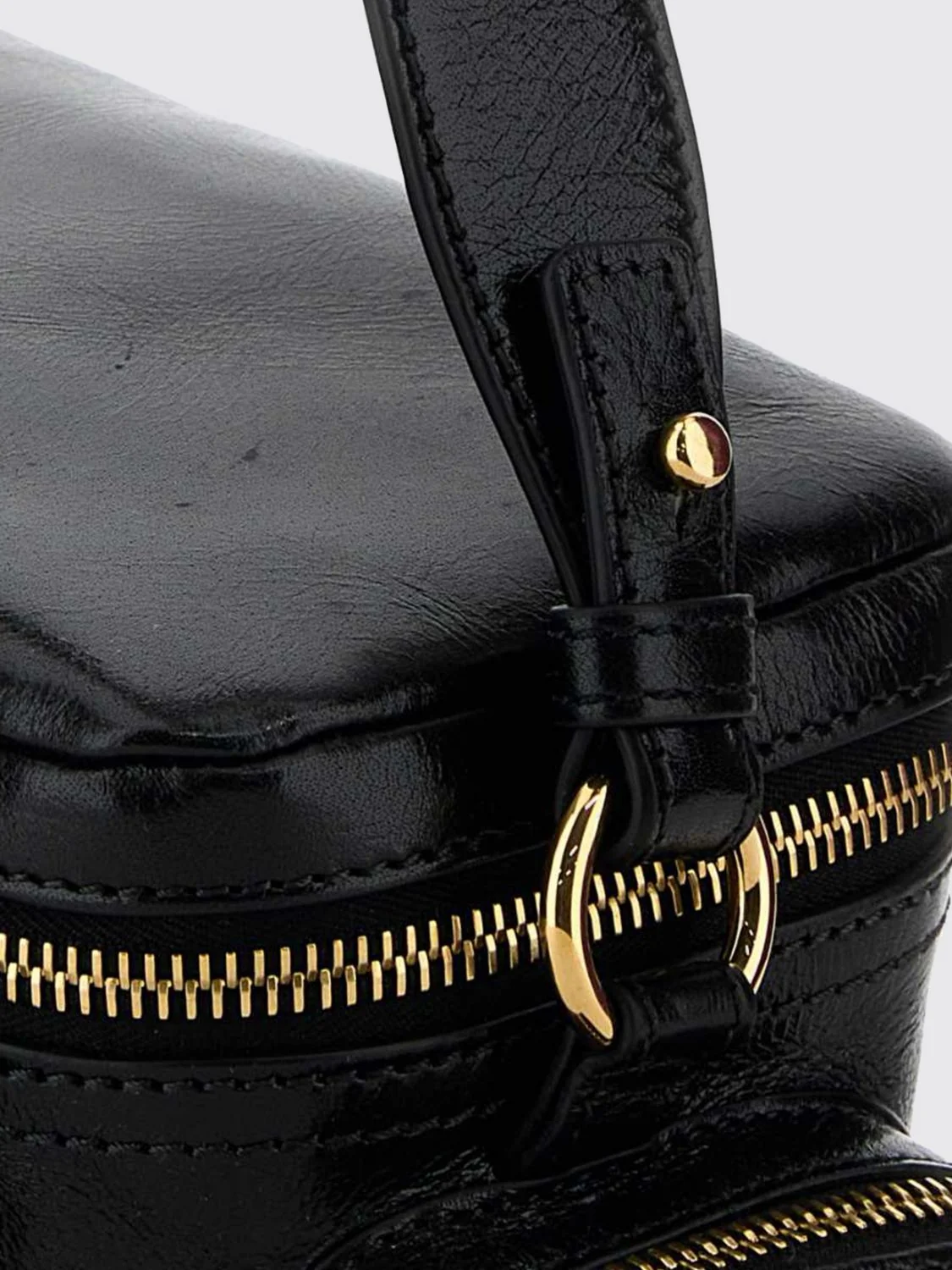 natural grained leather handbag chloé with removable handle