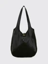 large balloon shoulder bag chloé in suede and grained leather