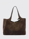 apa suede shoulder bag with t timeless logo