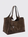 apa suede shoulder bag with t timeless logo