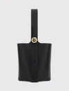 pebble calf leather handbag with adjustable handle
