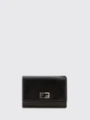 ff monogram wrinkled-effect leather tri-fold wallet