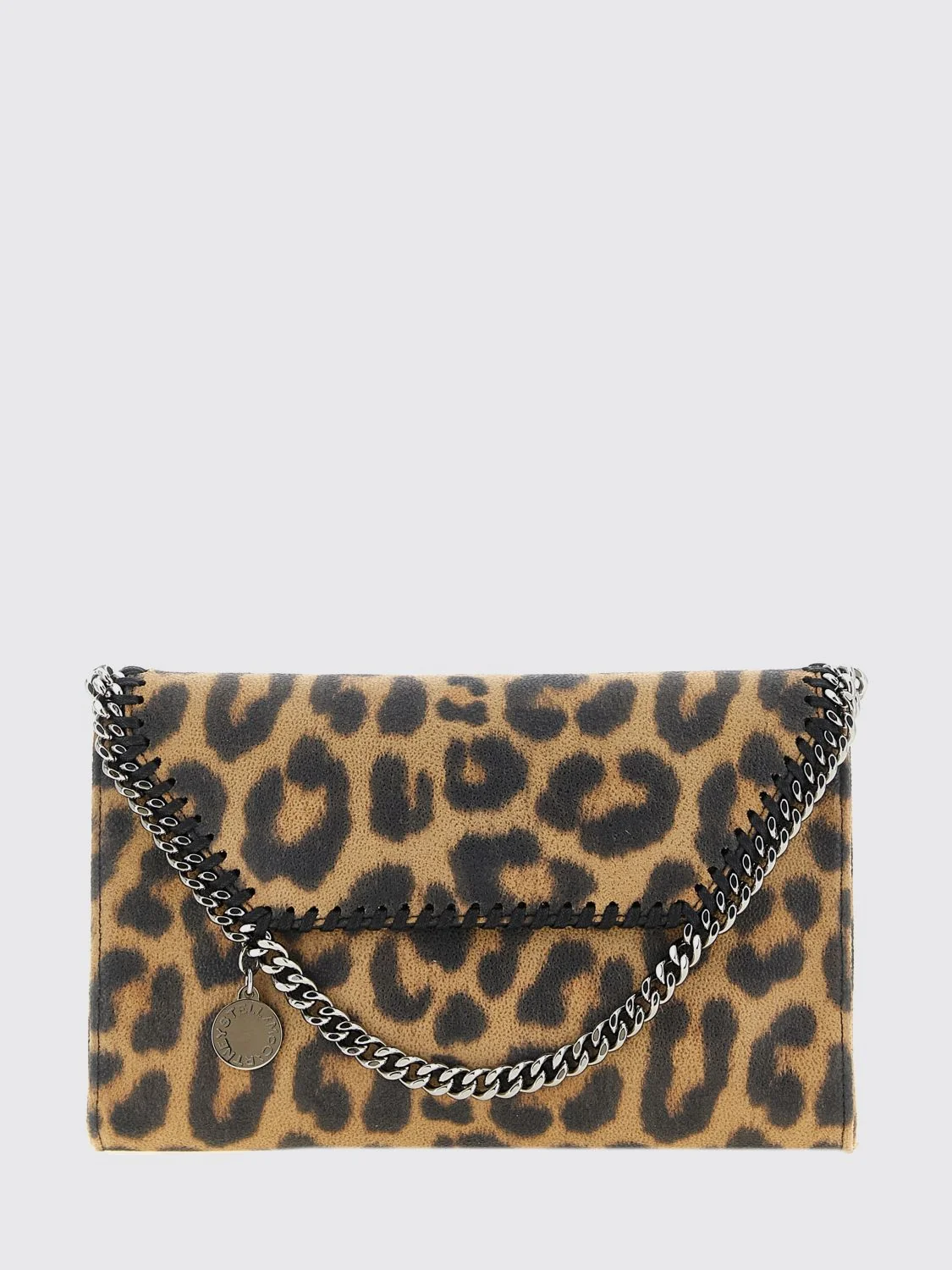 falabella animalier faux leather wallet on chain