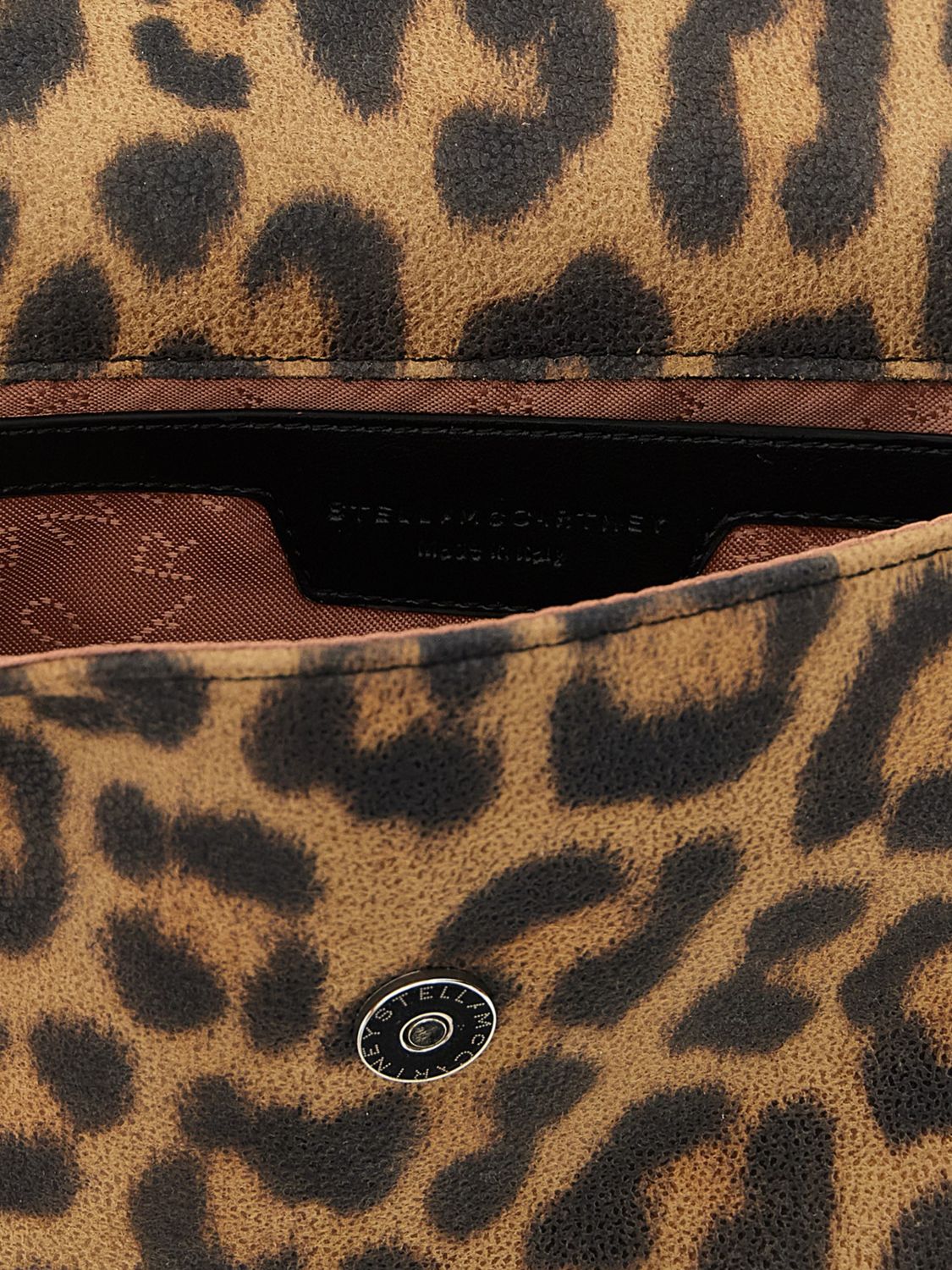 falabella animalier faux leather wallet on chain