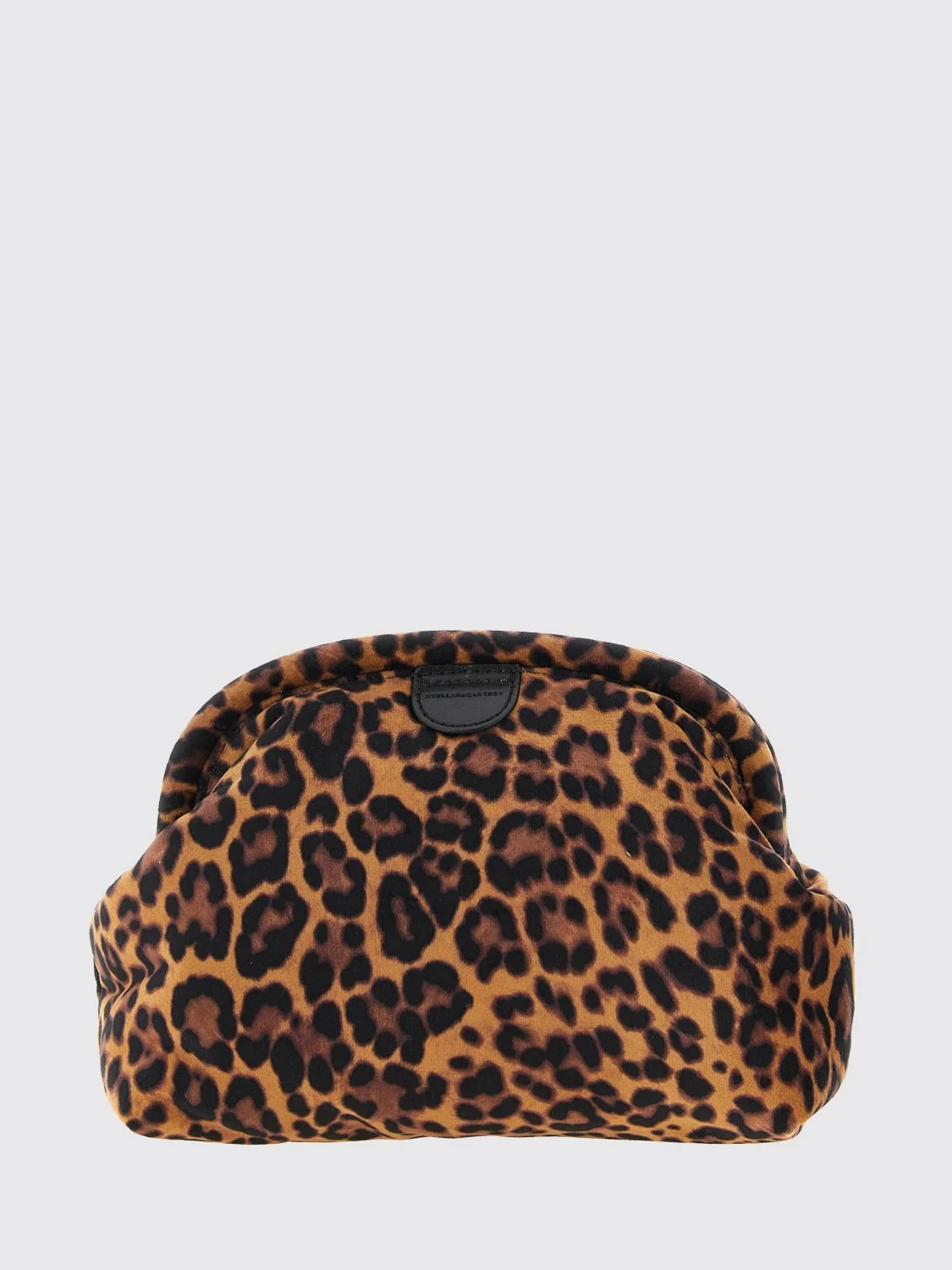 falabella animalier print clutch with chain strap