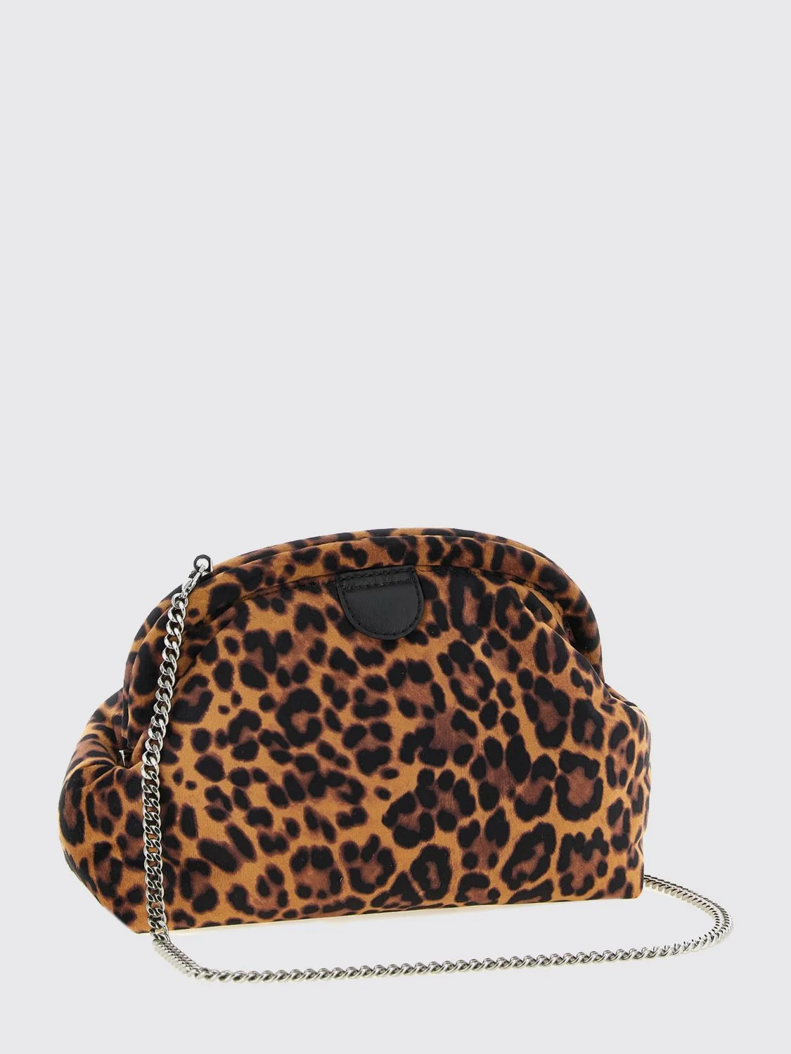 falabella animalier print clutch with chain strap