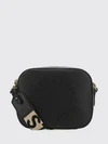 perforated logo mini camera bag with logo strap