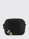 perforated logo mini camera bag with logo strap