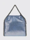 small falabella denim tote bag with chain trim