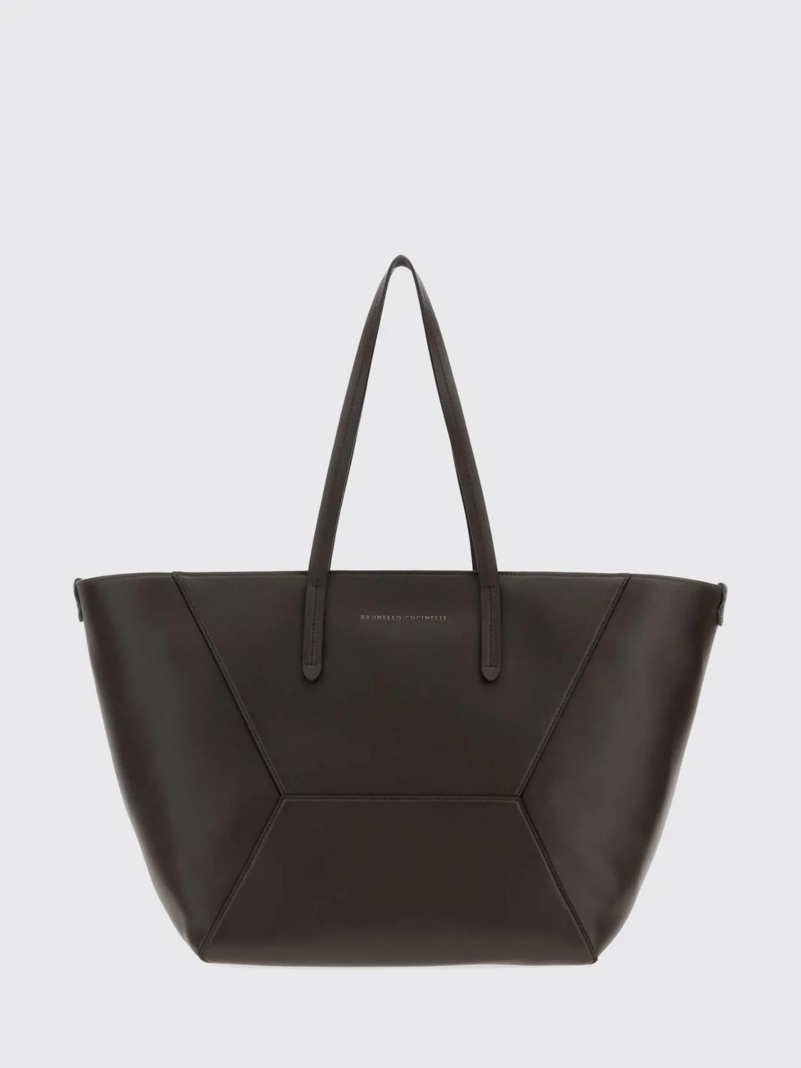 BRUNELLO CUCINELLI OS bc duo large calfskin tote bag with pouch