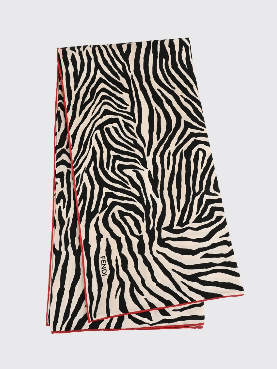 zebra animalier print silk square scarf