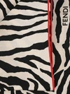 zebra animalier print silk square scarf