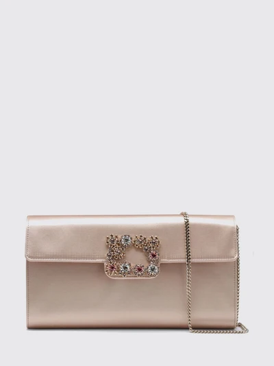 flower satin clutch with crystals and metal mesh strap