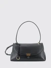 sofia hammered calfskin shoulder bag with gancini clasp