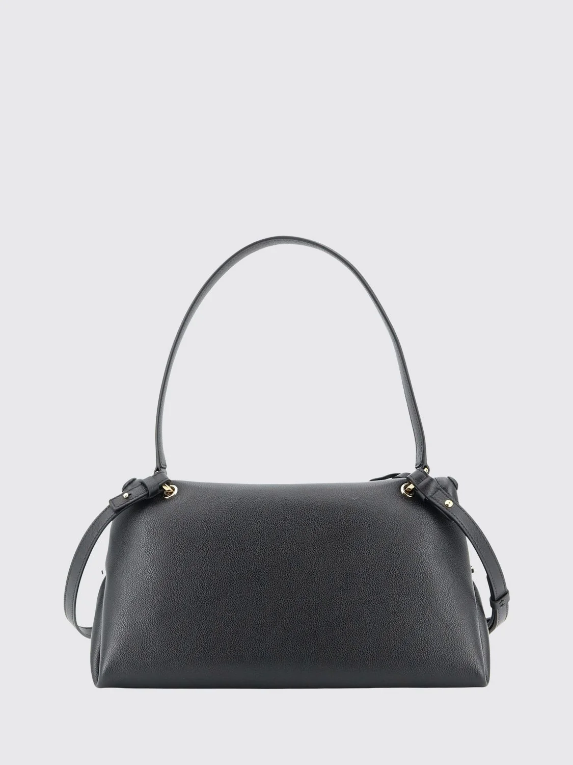 sofia hammered calfskin shoulder bag with gancini clasp
