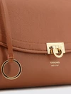 sofia hammered calfskin shoulder bag with gancini clasp