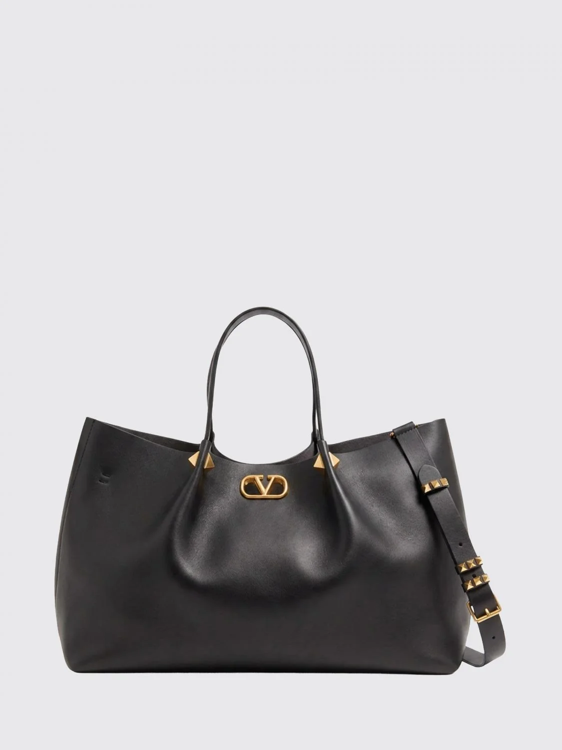 VALENTINO GARAVANI OS large vlogo signature studded smooth leather tote