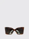 cat-eye tortoiseshell acetate sunglasses with ysl logo