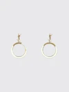 ysl monogram dangle earrings in gold-tone metal