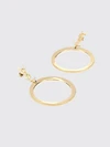 ysl monogram dangle earrings in gold-tone metal