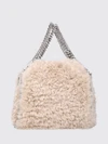 falabella vegan shearling handbag with double handle
