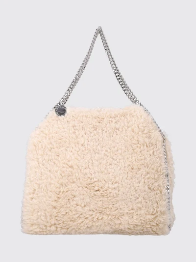 falabella tote bag in vegan shearling with chain handle