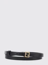 slim calfskin leather belt with ff monogram buckle