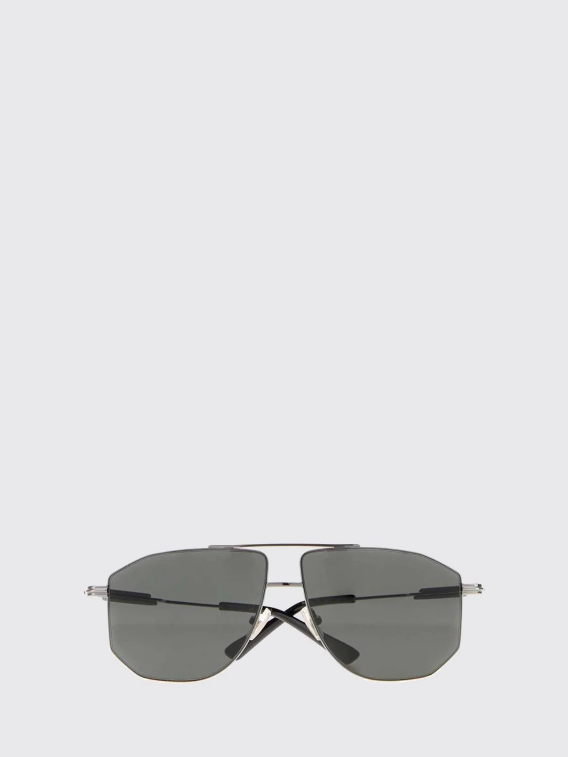 aviator sunglasses in metal with double bridge