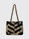 python print and chevron motif shoulder bag with vlogo