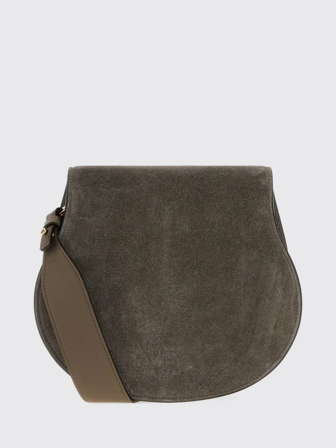 CHLOÉ OS marcie mini crossbody bag chloé in suede calfskin with flap closure