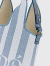 striped cotton handbag chloé with jacquard logo and leather handles