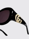 cat-eye sunglasses in tortoiseshell acetate with gg monogram logo