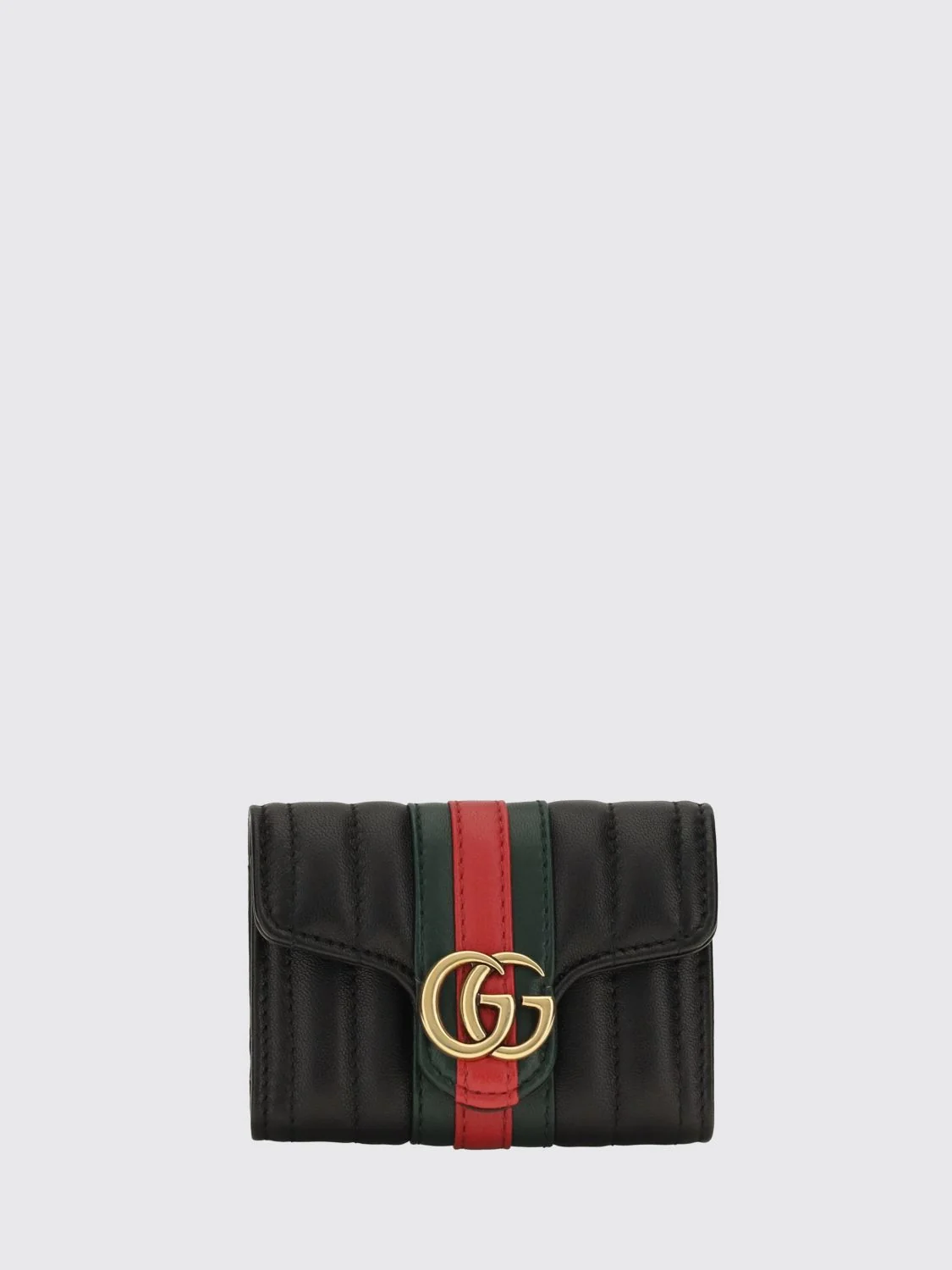GUCCI OS gg marmont quilted lambskin wallet with logo hardware