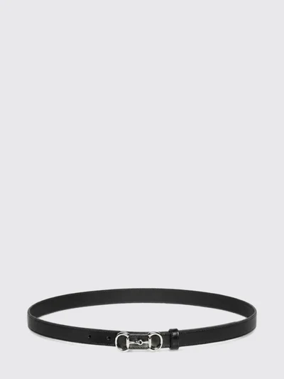 smooth calfskin leather belt with horsebit detail and interlocking closure