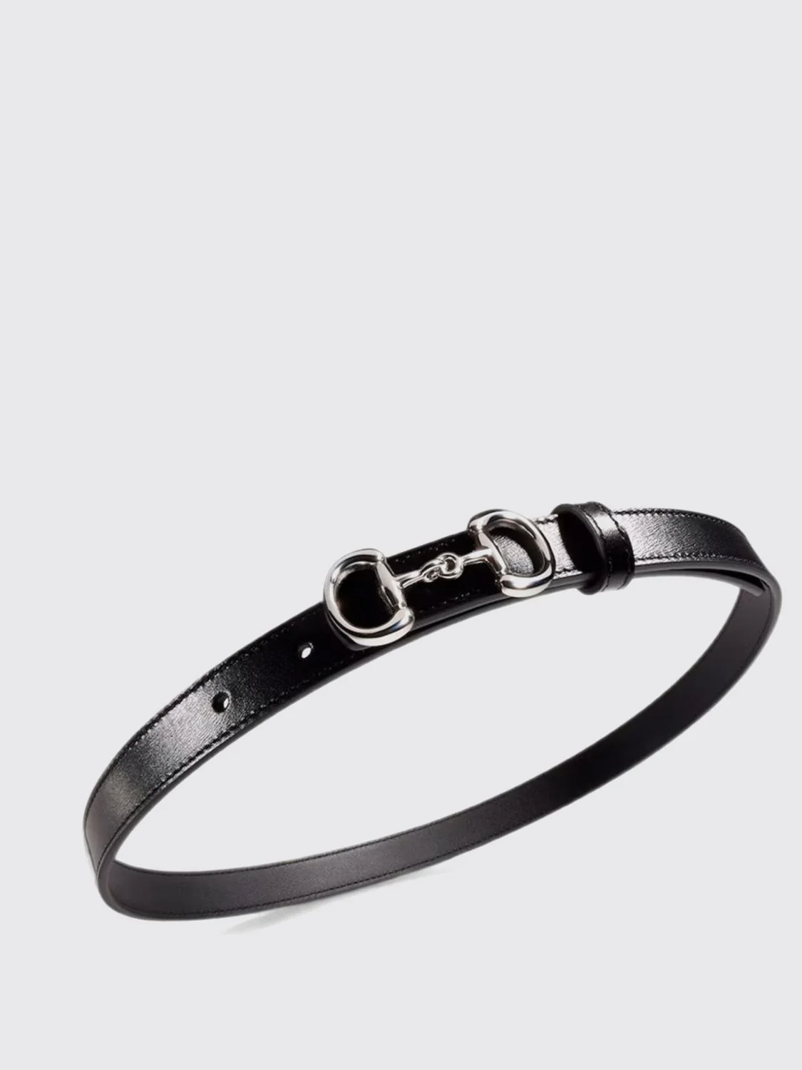 GUCCI 70 smooth calfskin leather belt with horsebit detail and interlocking closure