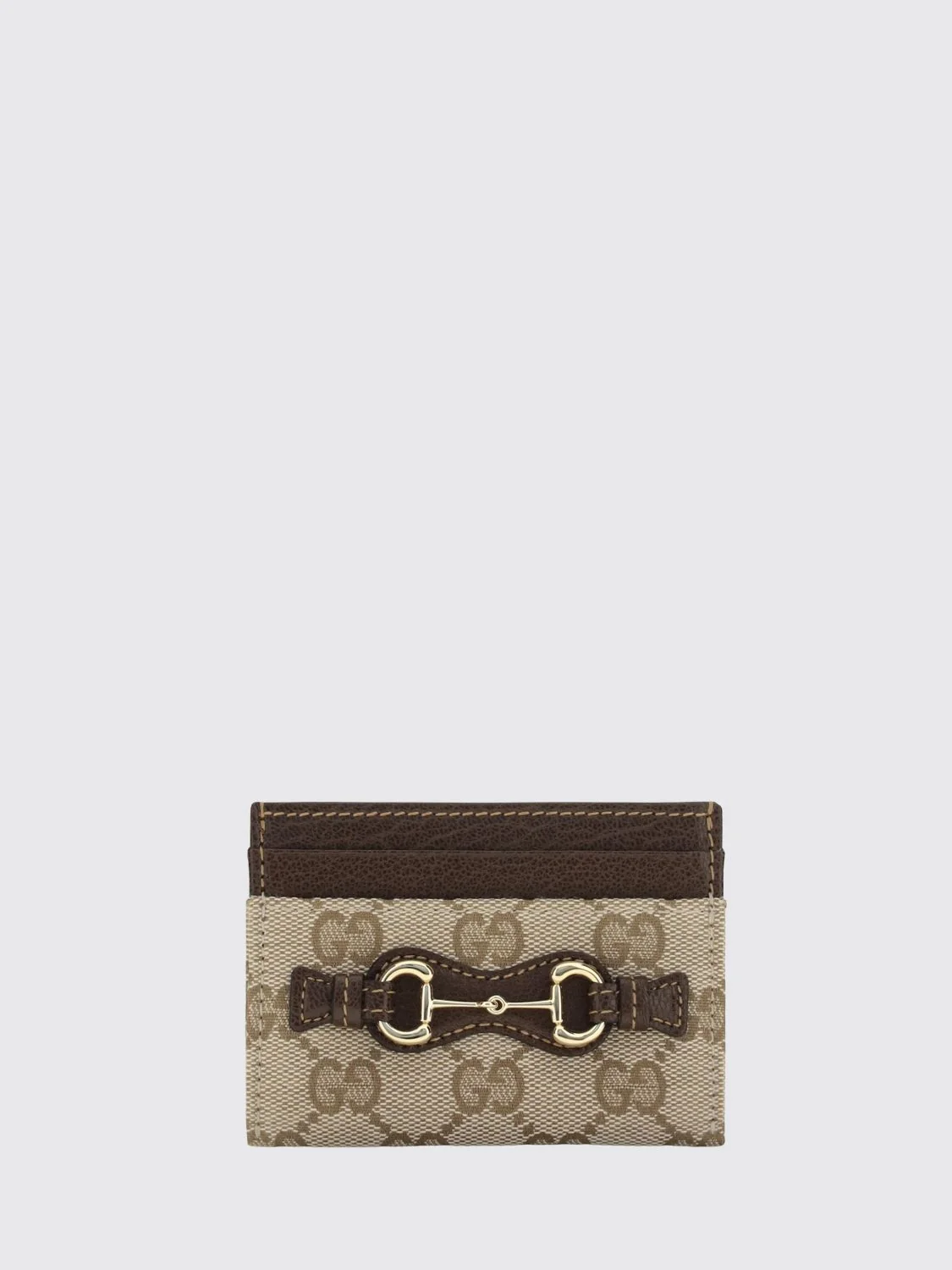 horsebit card holder in gg supreme fabric with four card slots