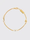 opyum brass bracelet with ysl monogram and crystals