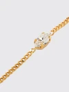 opyum brass bracelet with ysl monogram and crystals