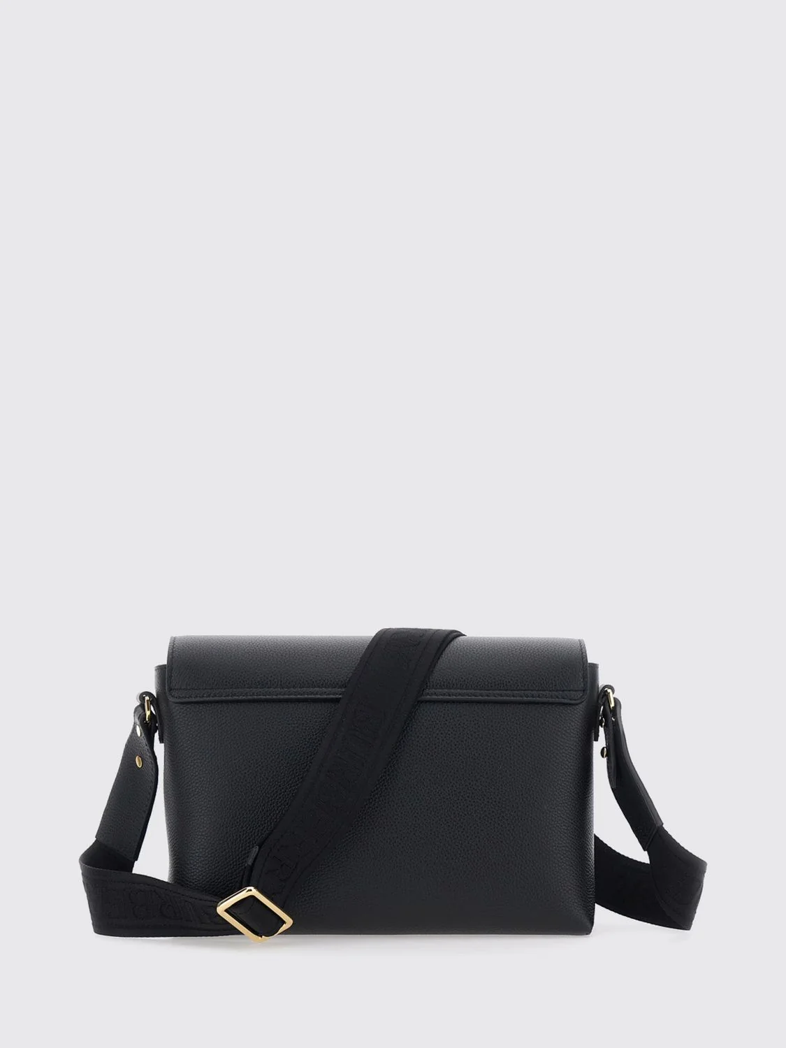 BURBERRY OS note check coated cotton crossbody bag with leather details