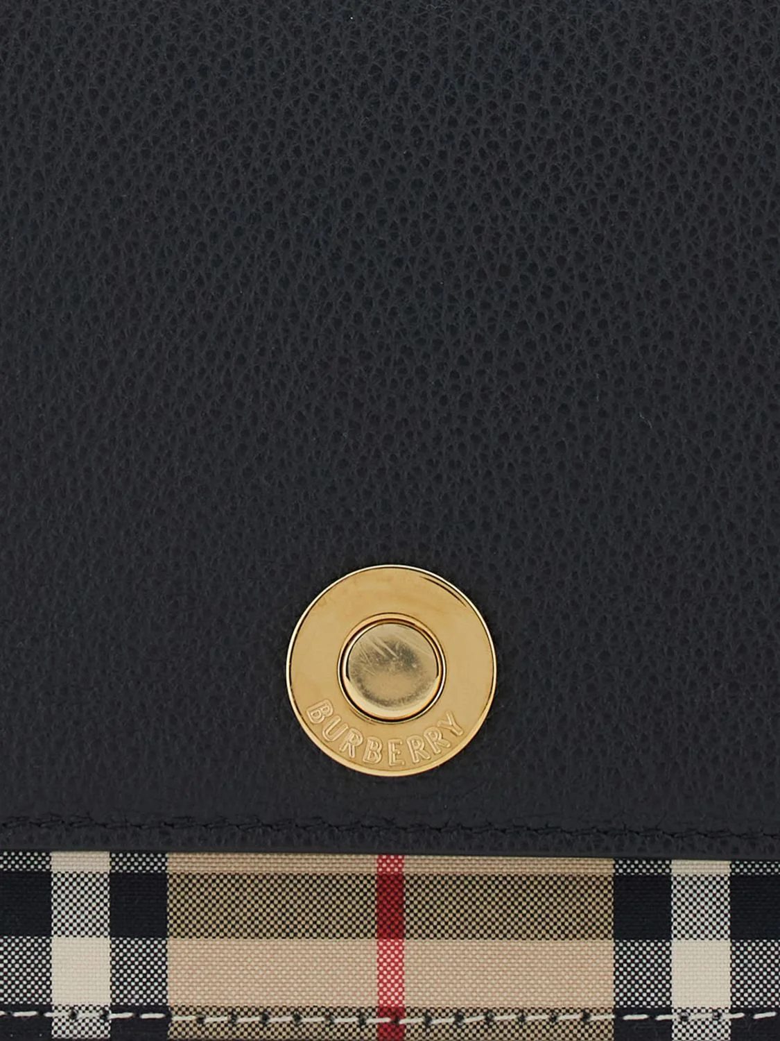 note check coated cotton crossbody bag with leather details