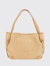 clover linen and cotton shoulder bag chloé with jacquard logo