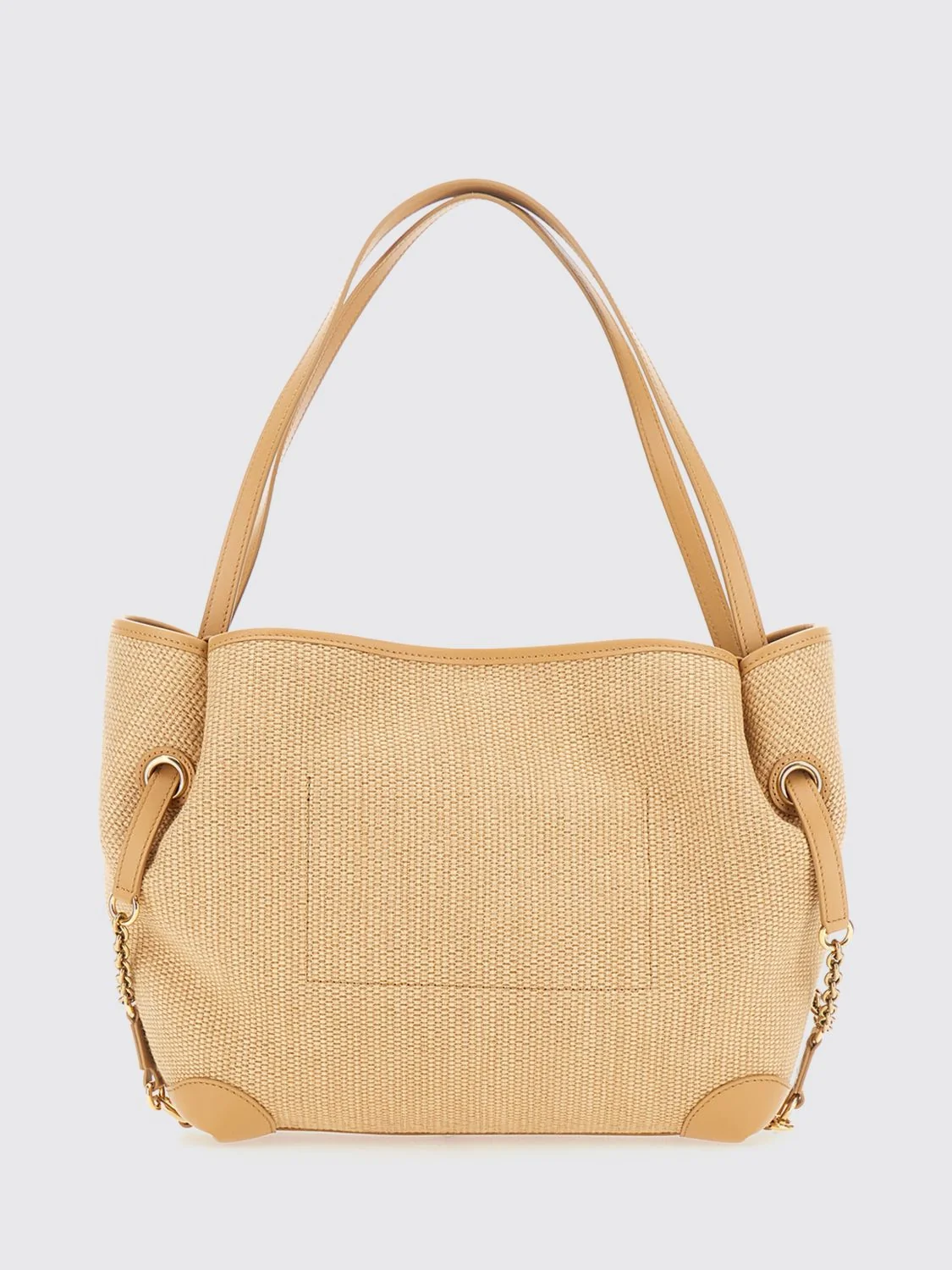 clover linen and cotton shoulder bag chloé with jacquard logo